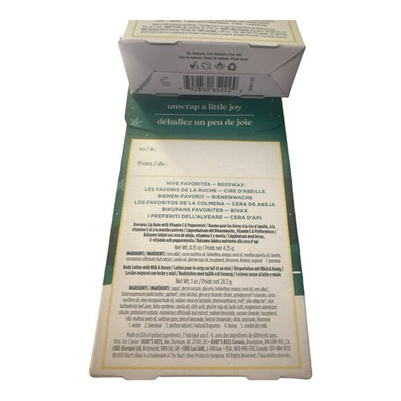 BURT's BEES Hive Favorites Beeswax GIFT SET with LOTION and LIPBALM [LOT of 2] - Picture 2 of 2